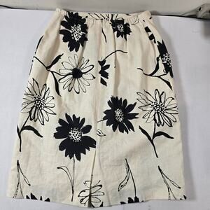 Jessica Howard Floral Embellished Linen Skirt